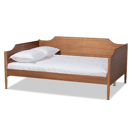 Baxton Studio Alya Classic Traditional Farmhouse Walnut Brown Finished Wood Full Size Daybed 182-11173-Zoro